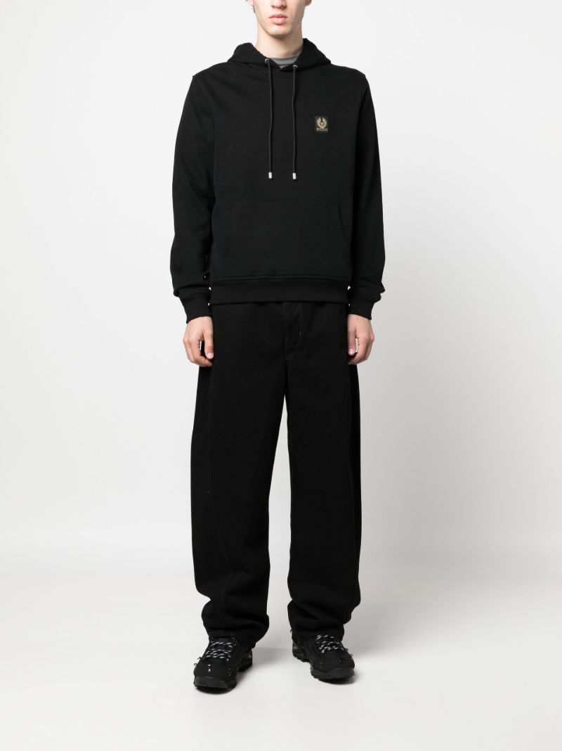 Black Logo Patch Hoodie