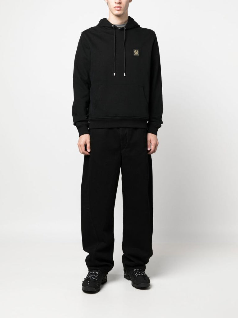 Black Logo Patch Hoodie