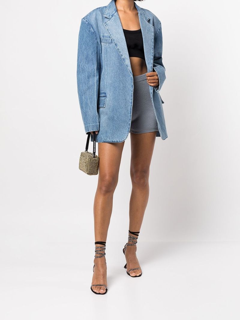 Blue Oversized Denim Blazer