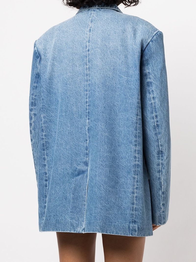 Blue Oversized Denim Blazer
