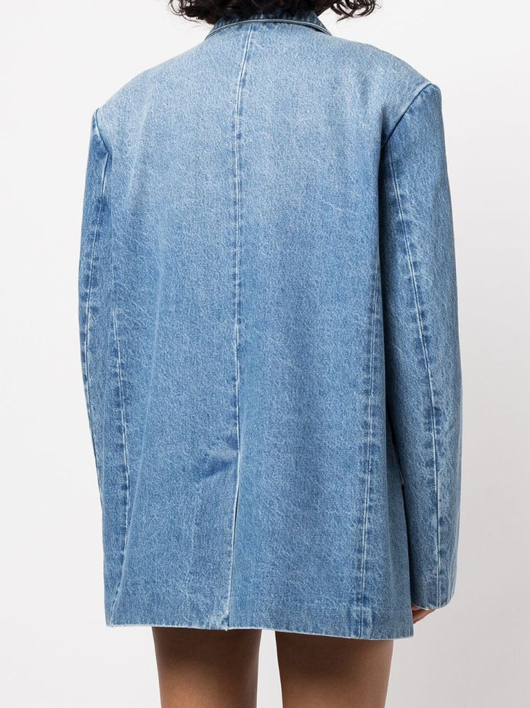 Blue Oversized Denim Blazer