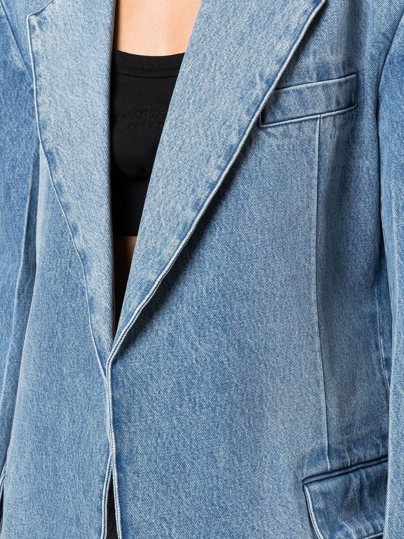 Blue Oversized Denim Blazer