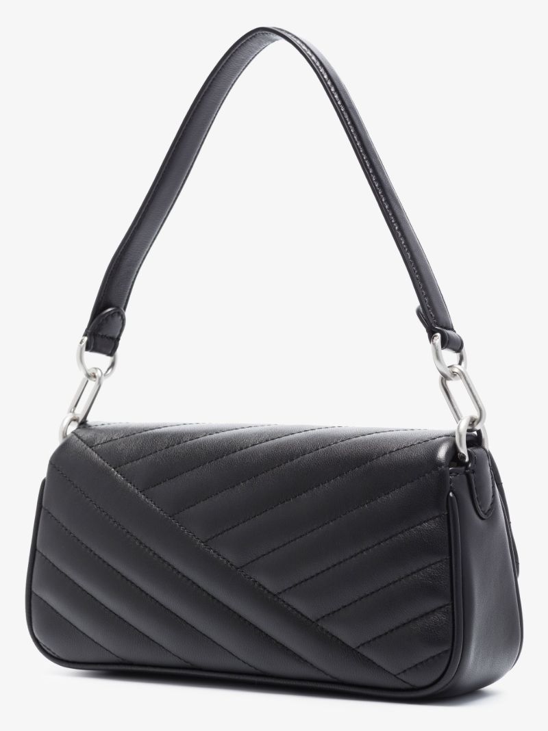 Black Kira Small Quilted Leather Shoulder Bag