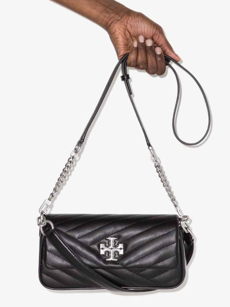 Black Kira Small Quilted Leather Shoulder Bag