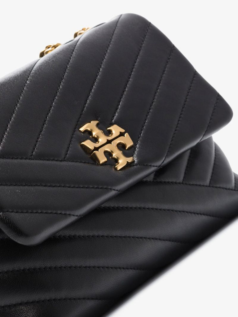 Black Kira Small Convertible Leather Shoulder Bag