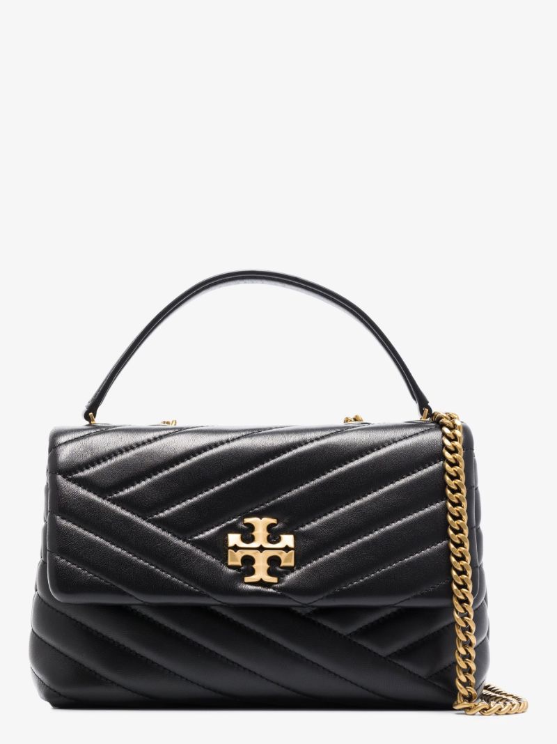 Black Kira Small Convertible Leather Shoulder Bag