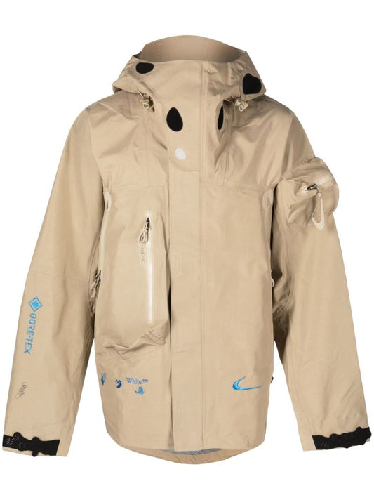 X Off-white Neutral Hooded Jacket