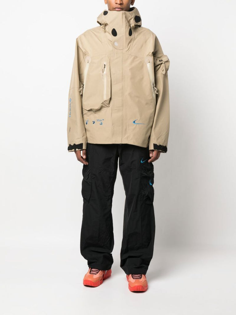 X Off-white Neutral Hooded Jacket