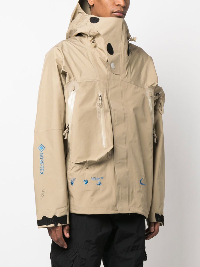 X Off-white Neutral Hooded Jacket