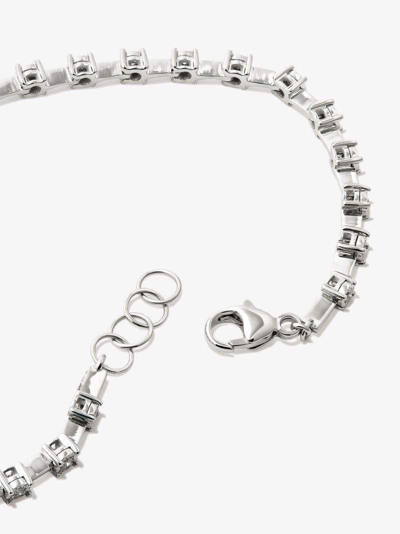 14k White Gold Ava Bea Interval Diamond Tennis Bracelet
