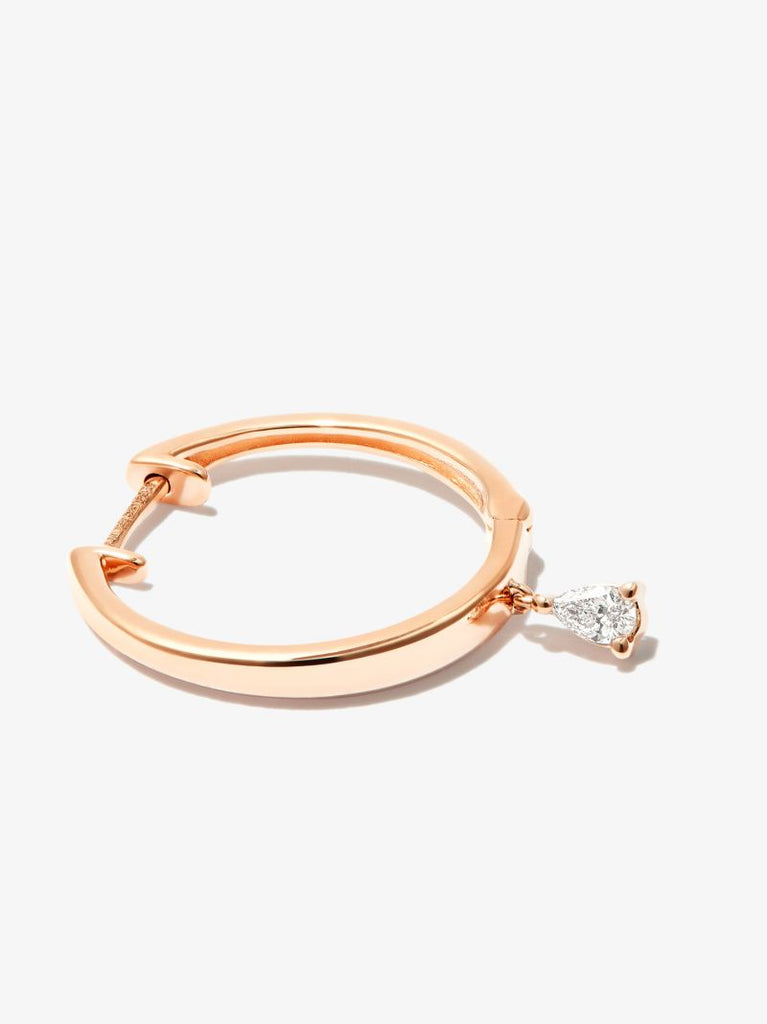 14k Rose Gold Taylor Elaine Diamond Hoop Earrings