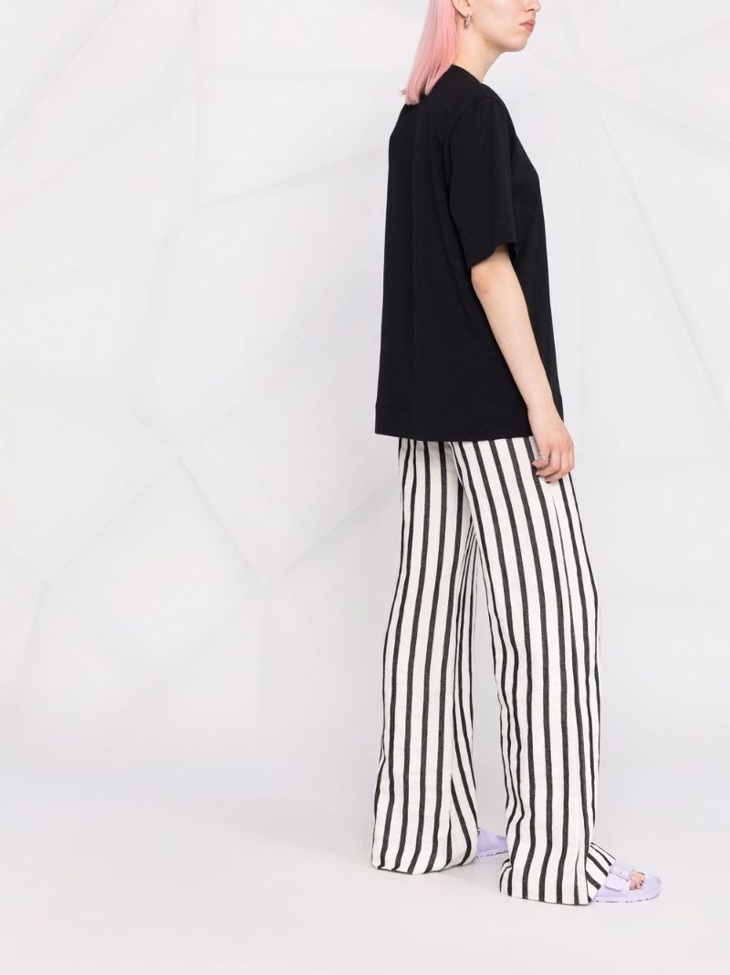 Black Logo-embroidered Organic Cotton T-shirt