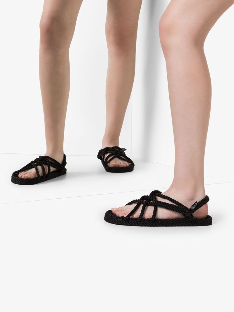 Black Jc Rope Sandals