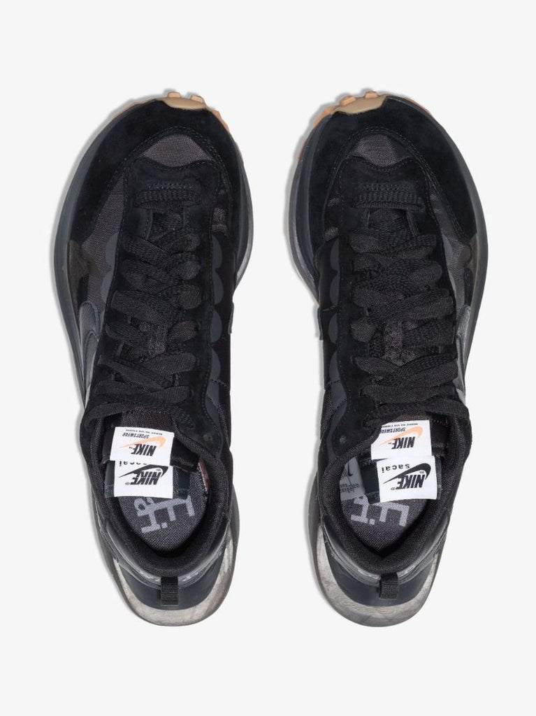 X Sacai Black Vaporwaffle Mesh Sneakers