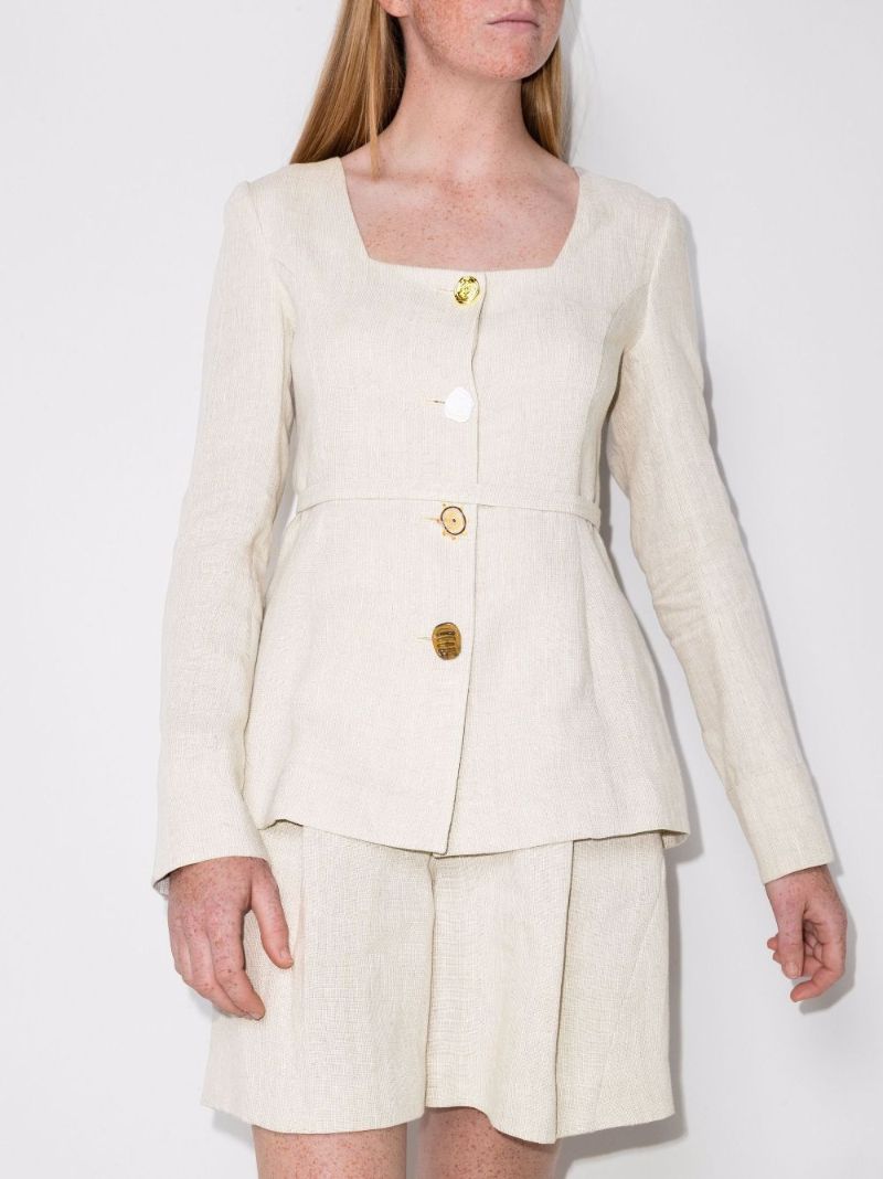 Martina Belted Linen Jacket