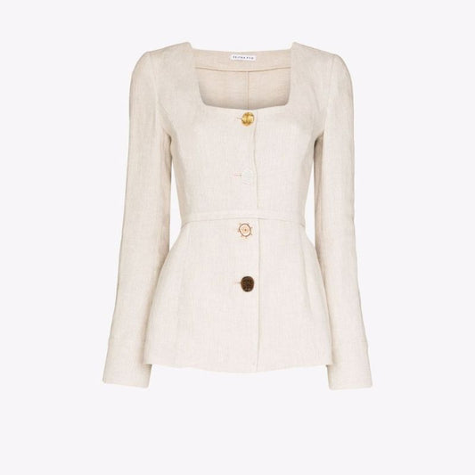 Martina Belted Linen Jacket