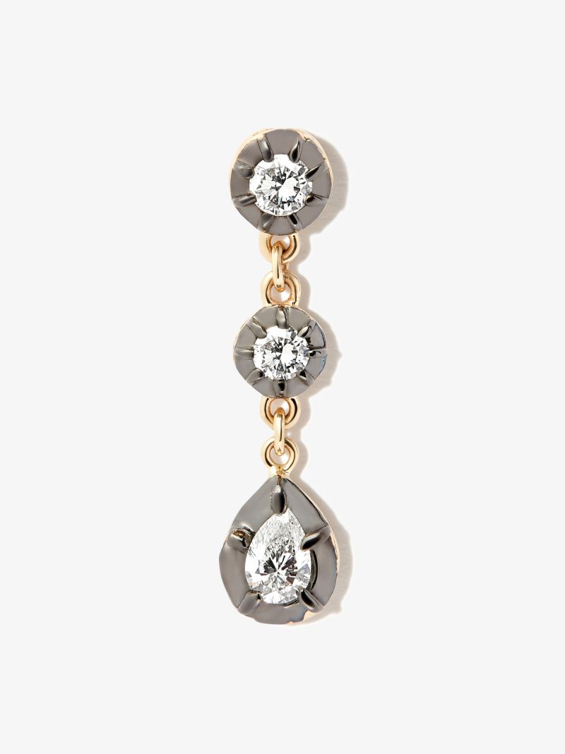 14k Yellow Gold Sophia Diamond Drop Earring