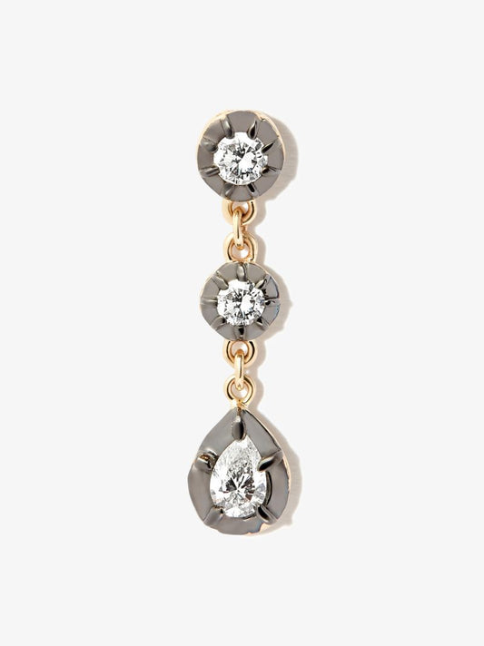 14k Yellow Gold Sophia Diamond Drop Earring