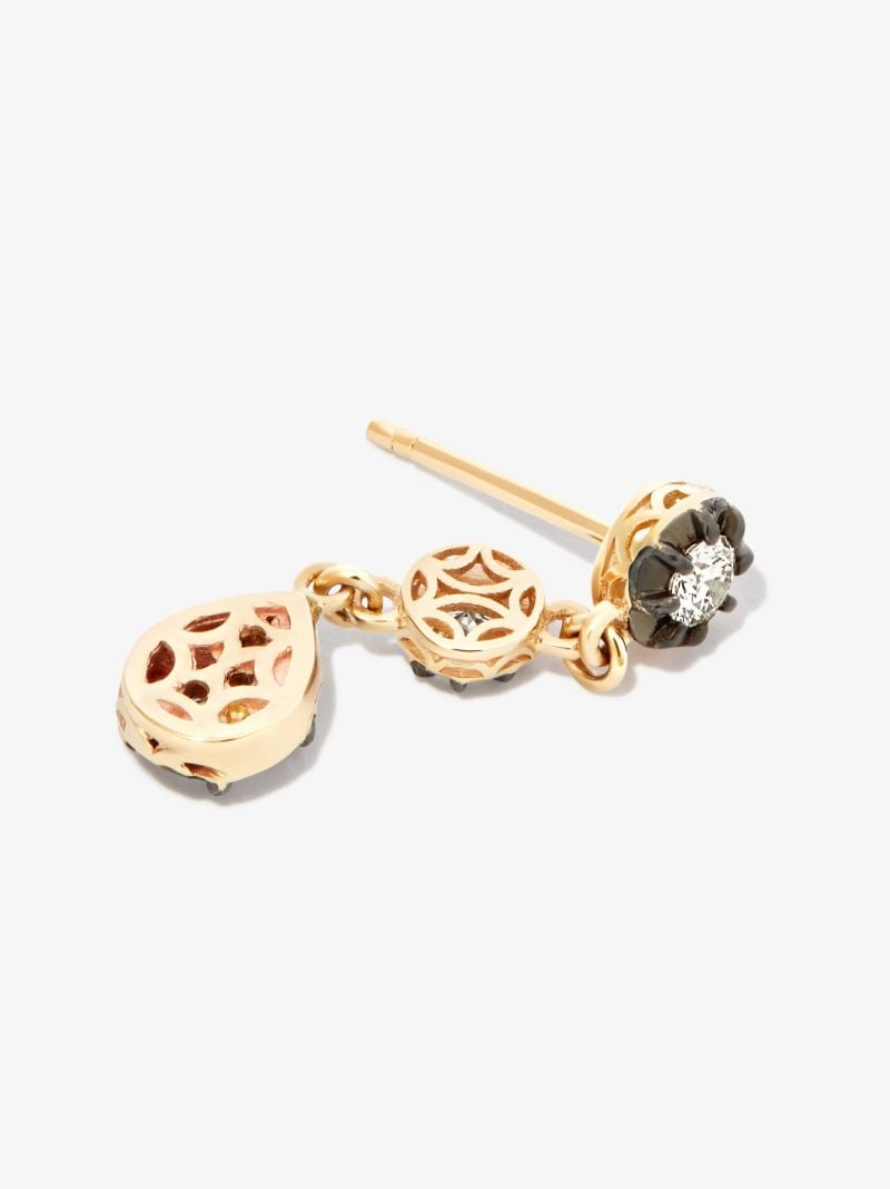 14k Yellow Gold Sophia Diamond Drop Earring