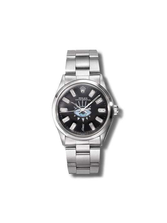 Stainless Steel Reworked Vintage Rolex Oyster Perpetual Watch