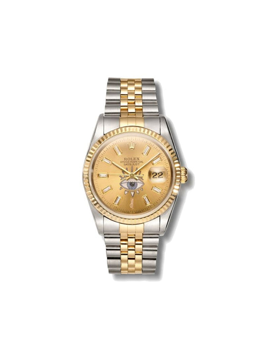 Reworked Vintage Stainless Steel Rolex Datejust Watch