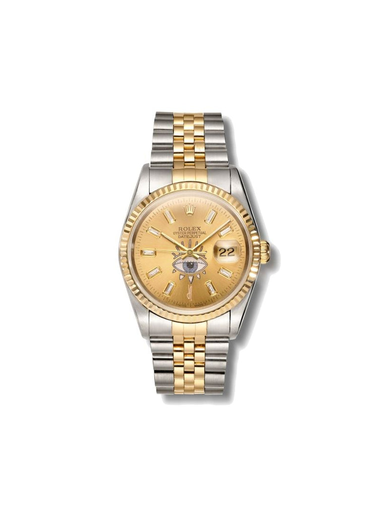 Reworked Vintage Stainless Steel Rolex Datejust Watch