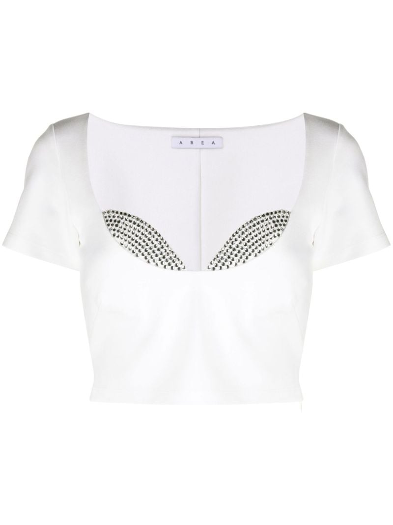 Crystal Bodice Cropped T-shirt