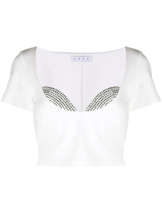 Crystal Bodice Cropped T-shirt