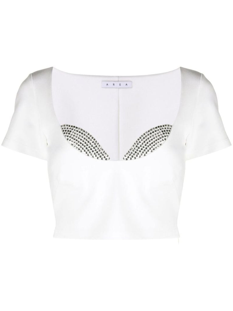 Crystal Bodice Cropped T-shirt