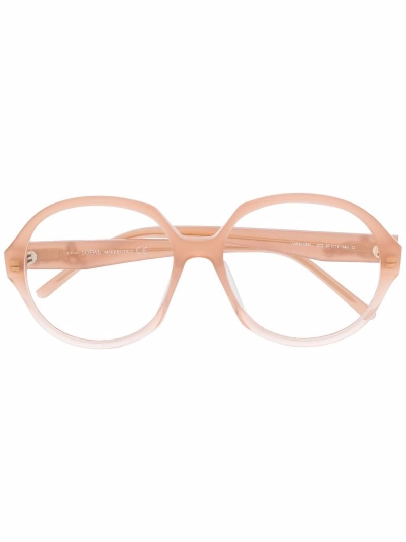 Pink Oversized Round Optical Glasses
