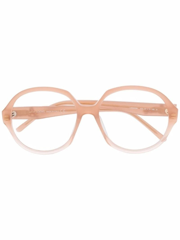 Pink Oversized Round Optical Glasses