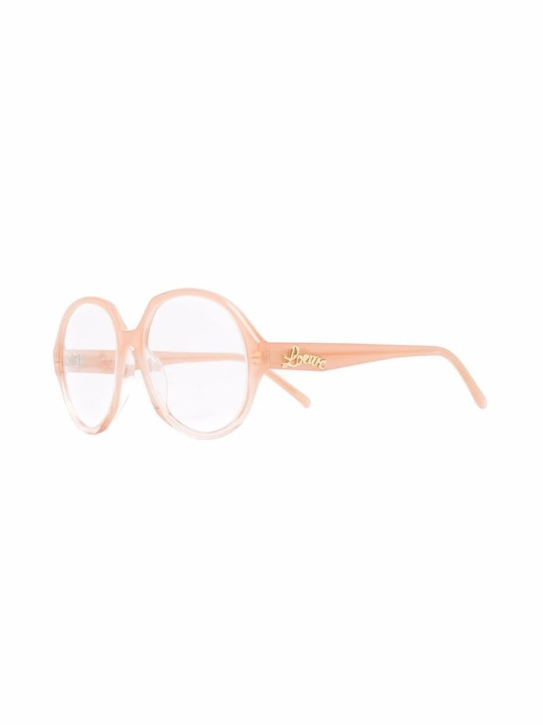 Pink Oversized Round Optical Glasses
