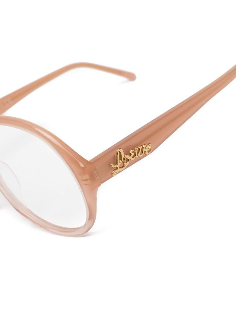 Pink Oversized Round Optical Glasses