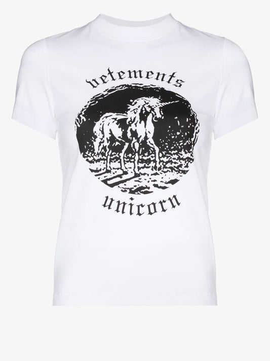 Unicorn Print Cotton T-shirt