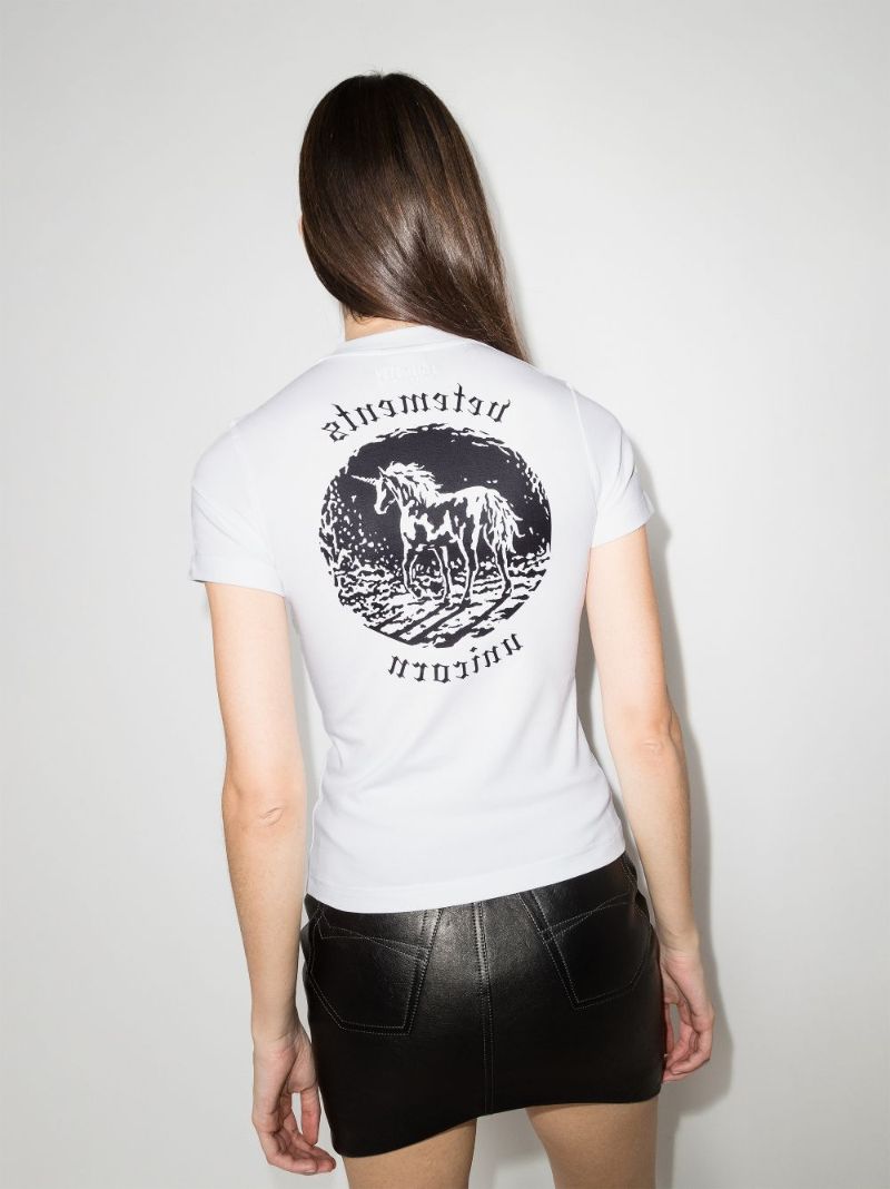 Unicorn Print Cotton T-shirt