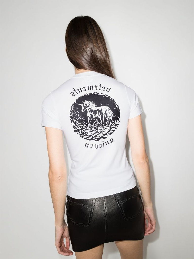 Unicorn Print Cotton T-shirt
