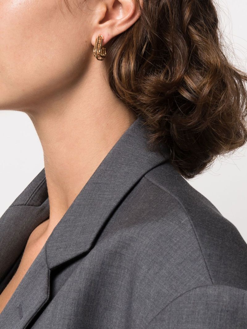 Gold-plated Outline Hoop Earrings