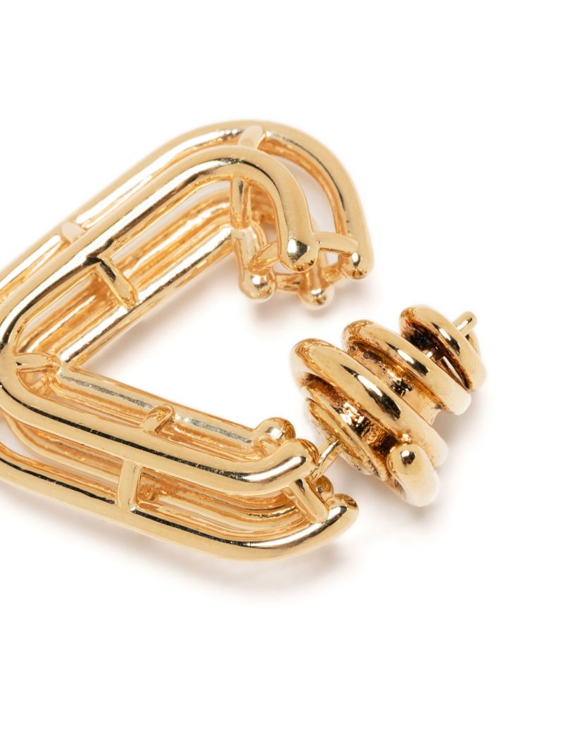 Gold-plated Outline Hoop Earrings