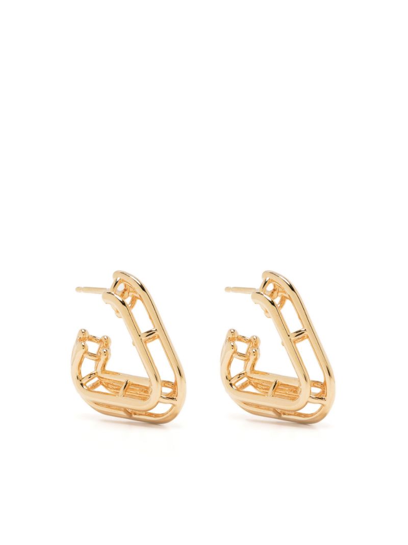 Gold-plated Outline Hoop Earrings