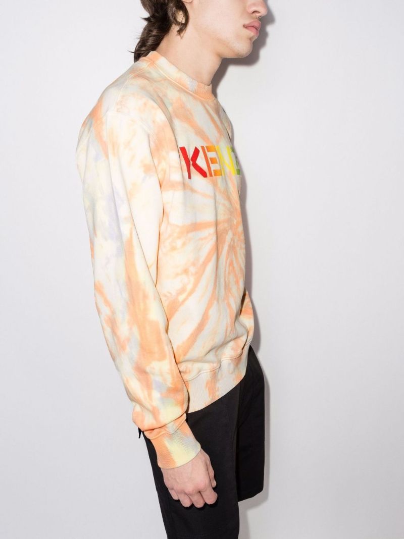 Logo Print Tie-dye Sweatshirt