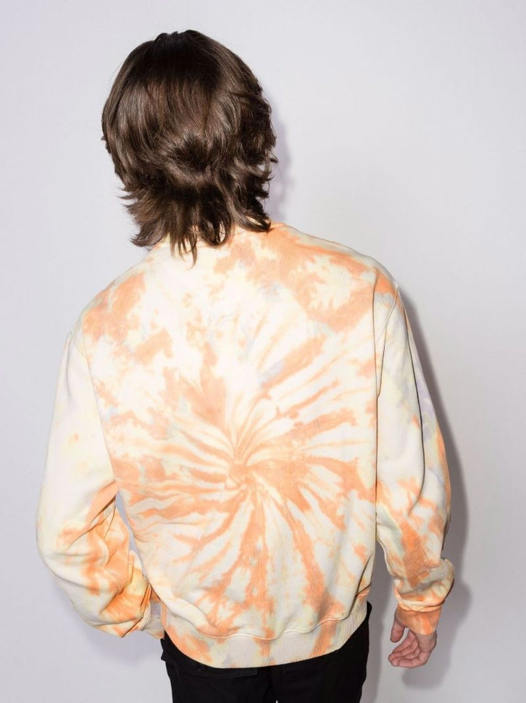 Logo Print Tie-dye Sweatshirt