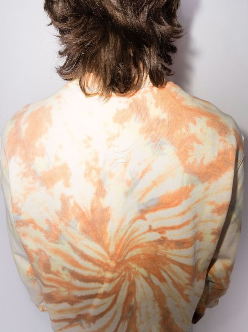 Logo Print Tie-dye Sweatshirt