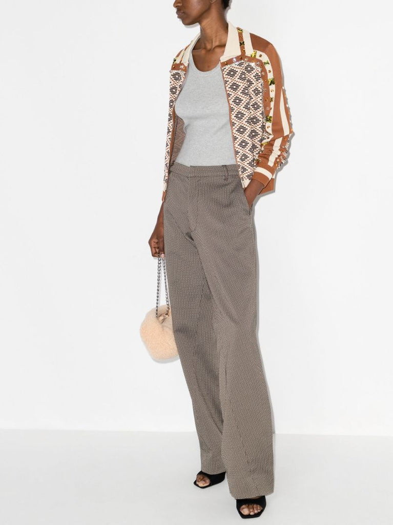 Brown Beno Zip-up Sweater