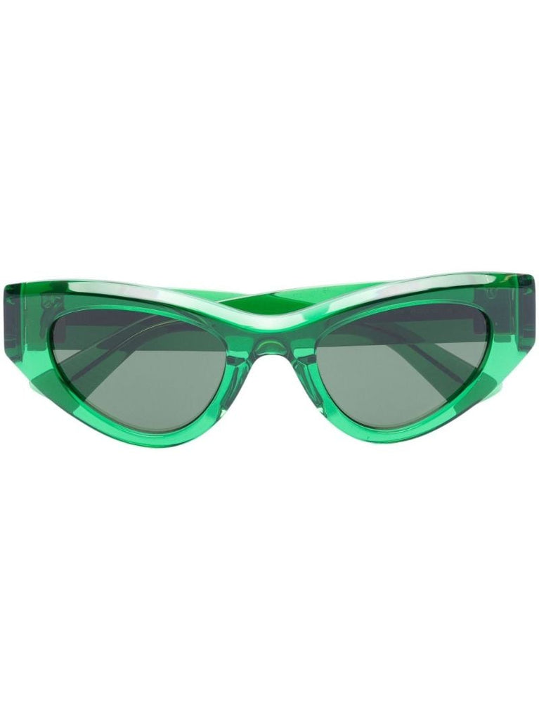 Green Oval Frame Sunglasses