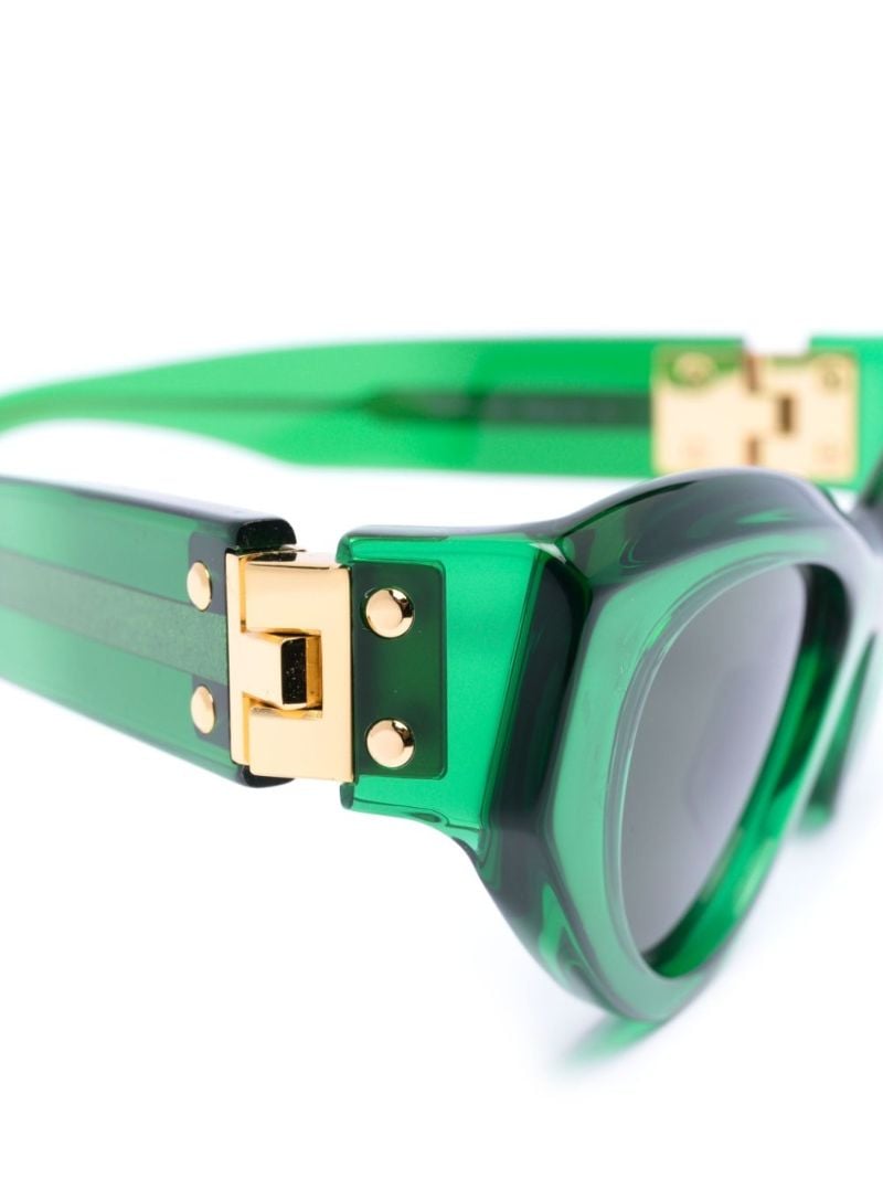 Green Oval Frame Sunglasses
