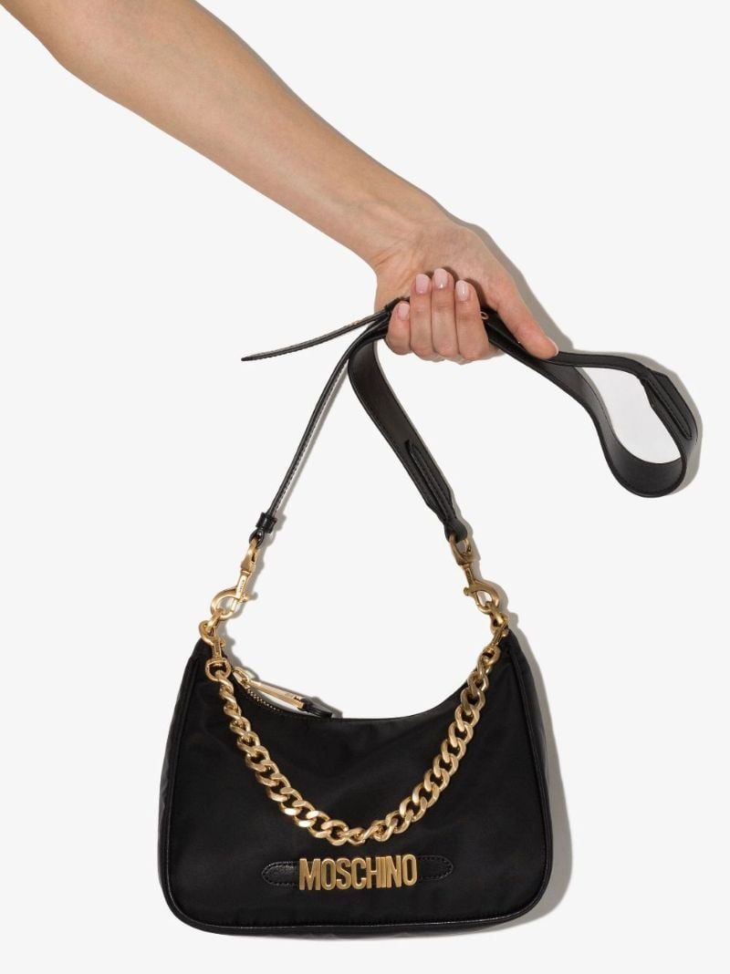 Black Logo Shoulder Bag