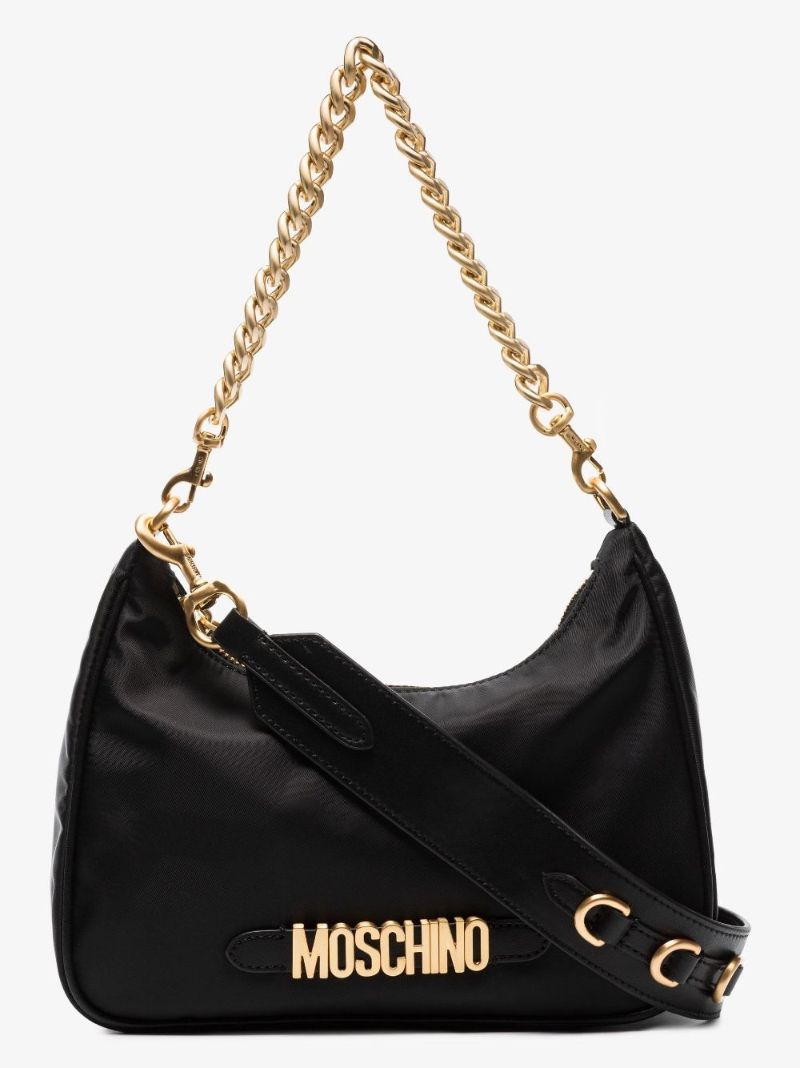 Black Logo Shoulder Bag