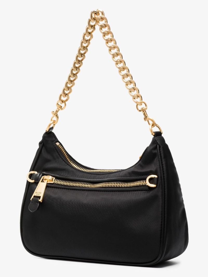 Black Logo Shoulder Bag