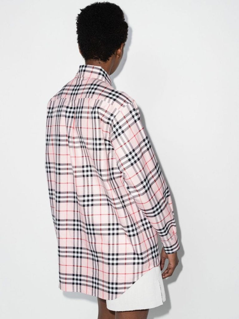 Pink Ivanna Checked Cotton Shirt