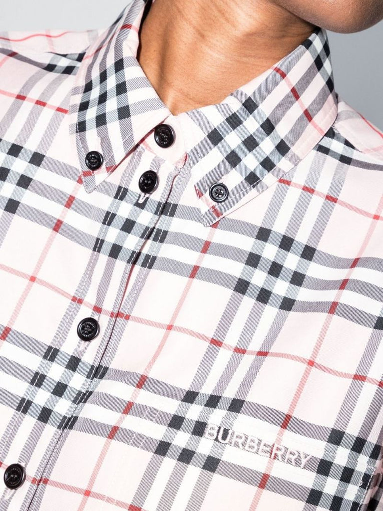 Pink Ivanna Checked Cotton Shirt